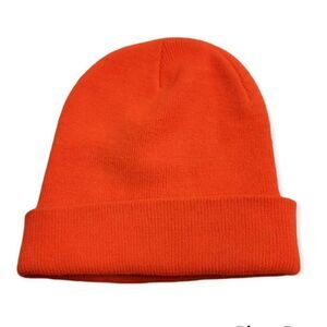 Florescent orange beanie, adult